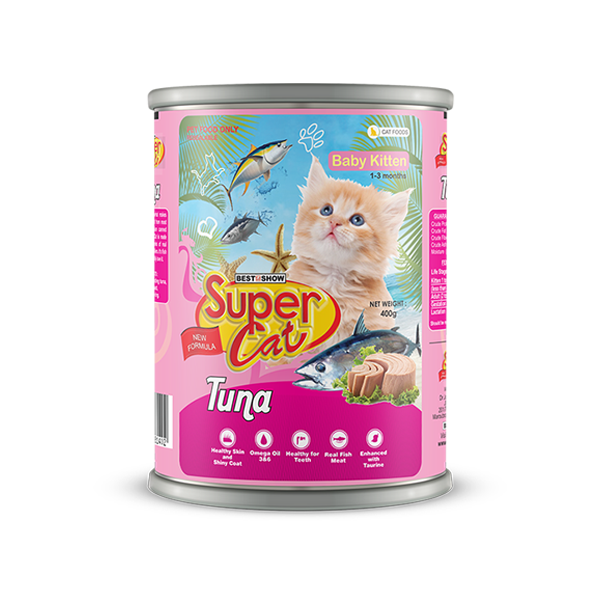 Cat | Product - Super Cat (Kaleng) - Tuna for Baby Kitten - 400gr  - Best In Show - Best Pet Food For Your Pet