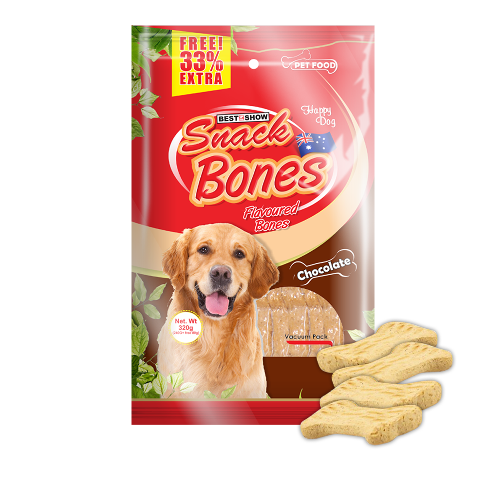 Dog | Product - SNACKBONES - Chocolate - 240 gr  - Best In Show - Best Pet Food For Your Pet