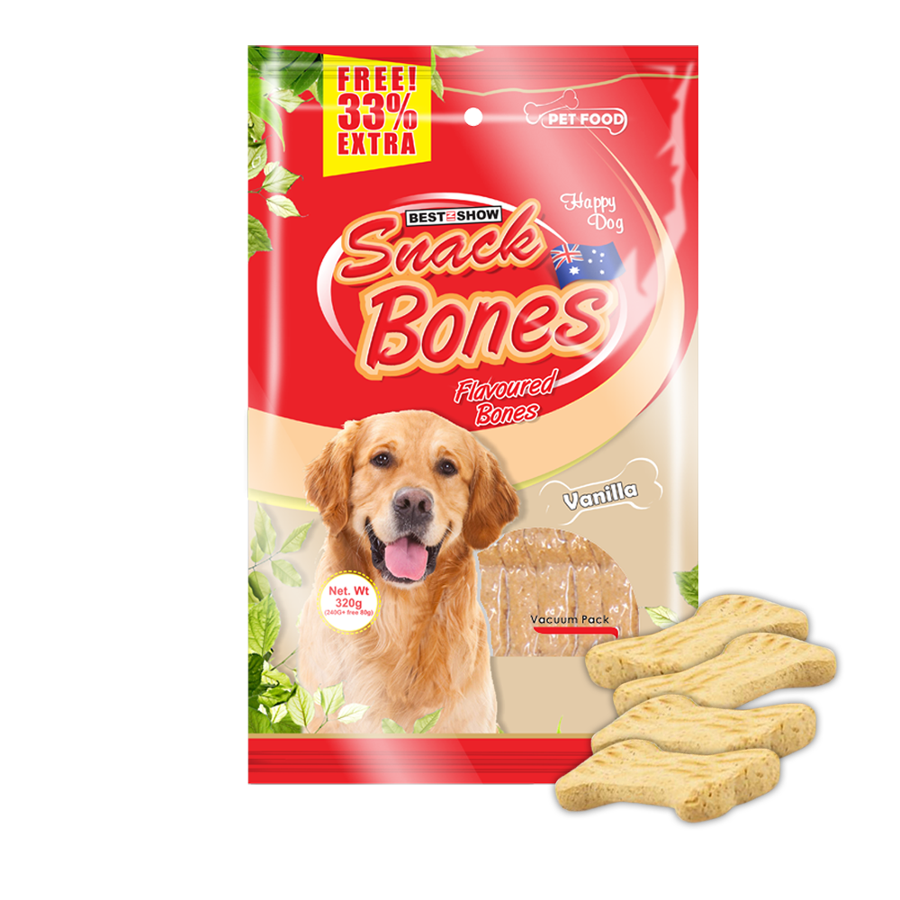 Dog | Product - SNACKBONES - Vanilla - 240 gr  - Best In Show - Best Pet Food For Your Pet